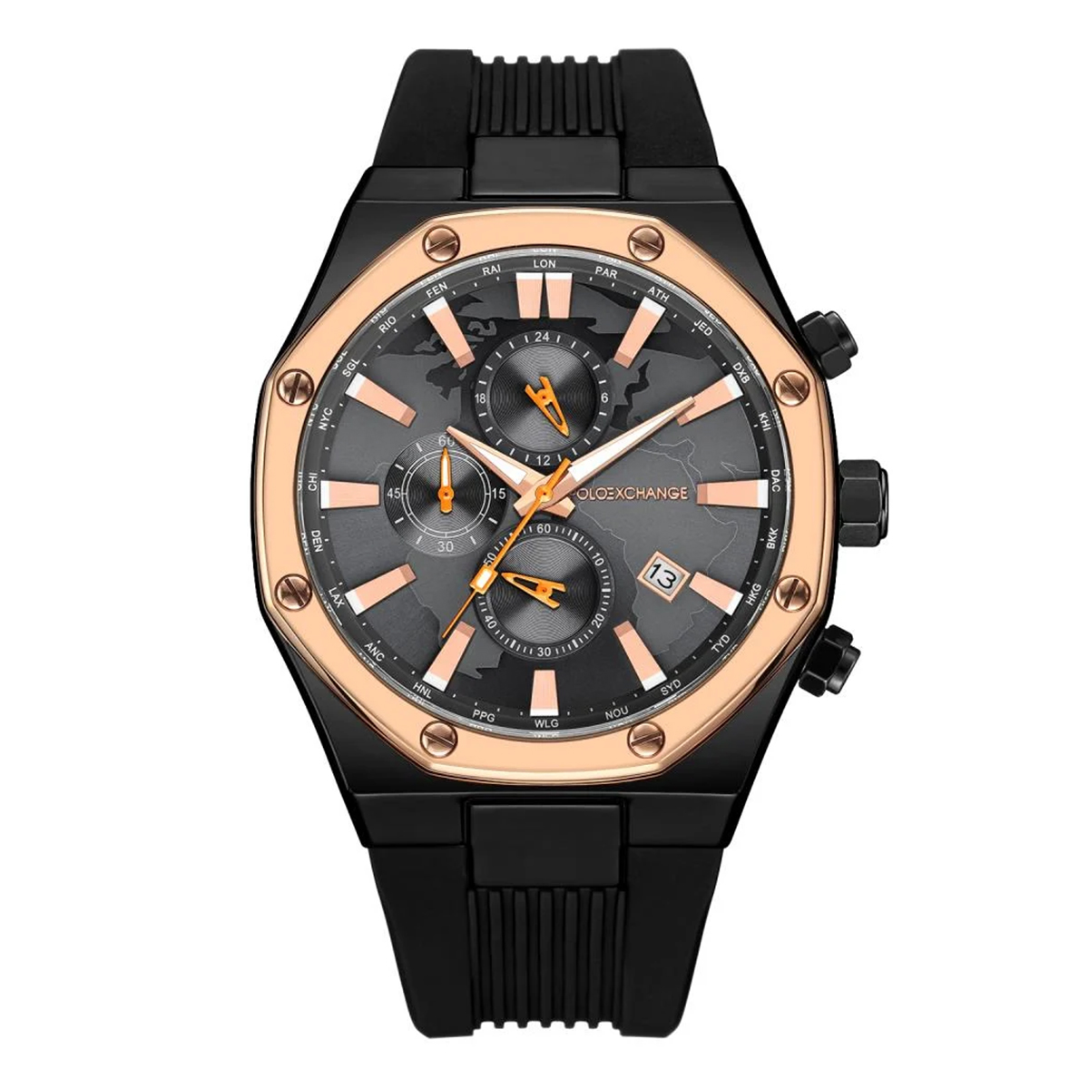 MONTRE POLOEXCHANGE HOMME M.FONCTION SILICONE